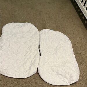 Premium White Quilted Bassinet Mattress Cover